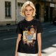 Olive Green T-Shirt With Cartoon Artist Painting Self Portrait Artwork