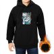 Black hoodie with Studio Ghibli anime character print