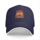 Black Baseball Cap With Calcifer Fire Demon Graphic Design