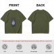 Olive Green T-Shirt With Totoro In Grass Graphic Print