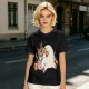 Olive T-Shirt With Tired Unicorn Holding Hot Coffee Print