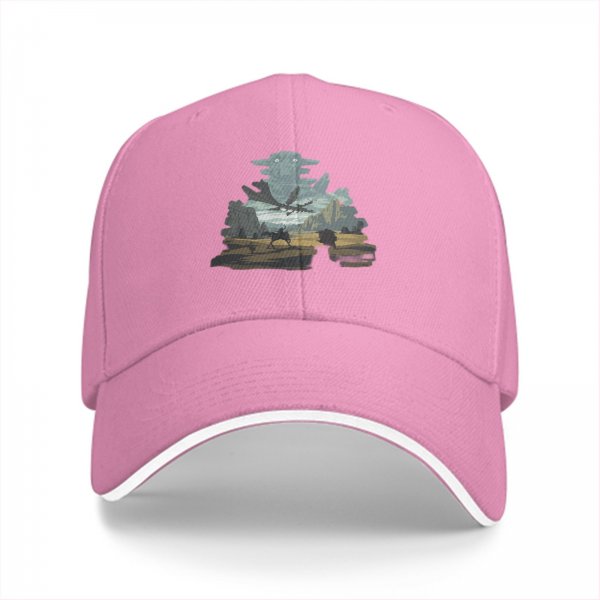 Black Baseball Cap With Fantasy Dragon Rider Landscape Art Print