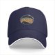 Black Baseball Cap With Space Pizza Slice Graphic Design