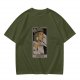 Olive Green T-Shirt With The Princess Tarot Card Style Anime Print