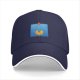 Black Baseball Cap With Underwater Pac-Man Graphic Print