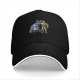Black Baseball Cap with Star Wars R2-D2 and C-3PO Graphic