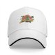 Black baseball cap with Playa de los Muertos beach club graphic