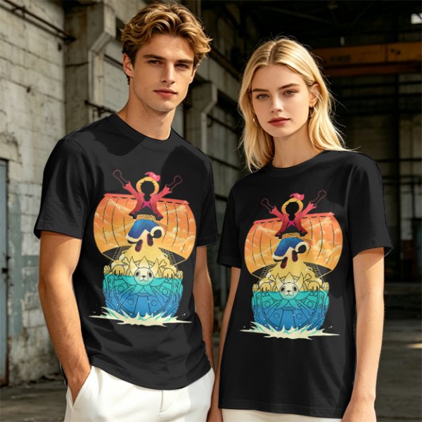 One Piece Thousand Sunny Ship Graphic Olive T-Shirt