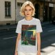 Olive T-Shirt With Surreal Bar Scene Graphic Print
