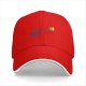 Black baseball cap with coffee themed graphic and text
