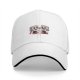 Black baseball cap with cartoon fighting tofu characters graphic