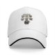 Black baseball cap with coffee types graphic print