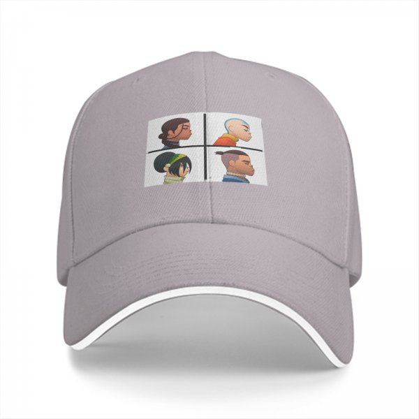 Black baseball cap with Avatar: The Last Airbender character profile prints