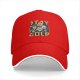 Black baseball cap with Stay Gold graphic print featuring four characters