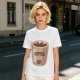 Olive Green T-Shirt With Coffee Cup Graphic Print
