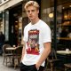 Olive T-shirt with Fast Food Themed Street Fighter Style Fight Artwork