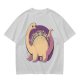 Olive T-Shirt with Cute Brontosaurus Taco Dinosaur Graphic