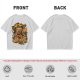 Olive Green T-Shirt with Retro Coffee Monster Graphic Print