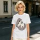 Olive Green T-Shirt with Cute Sleeping Otter Graphic