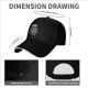 Black baseball cap with cute bat graphic and 'Bite First Ask Later' text