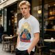 Capybara Camping Tent Full Moon Graphic T-Shirt