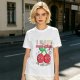 Olive Graphic T-Shirt With I HATE mood swings Cherry Print