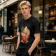 Olive T-Shirt With Cute Ramen Bowl Graphic Print