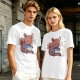 Olive T-Shirt With Cute Squirrel Holding Hot Drink Winter Art