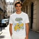 Olive graphic t-shirt with 'Relax and Cheese the Day' and mice on cheese