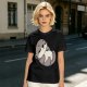 Olive Green T-Shirt with Cute Sleeping Otter Graphic