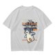Olive t-shirt with 'If I seem a little strange that's because I am' penguin print
