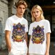 Olive T-Shirt With Pirate Beholder Monster And Treasure Chest Art