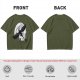 Olive T-Shirt Featuring Night Fury Dragon Flying In Front Of Full Moon