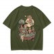 Olive T-Shirt With Whimsical Floating Island Children Art Print