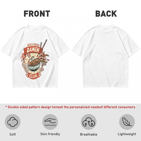 Olive Ramen Club Graphic T-Shirt with Noodle Bowl Art