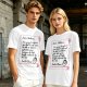 Christmas t-shirt with Santa's tariff excuse note print