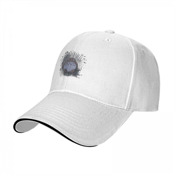 Black baseball cap with Totoro graphic print