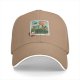 Black Baseball Cap with Anime Stamp Print Design