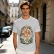 Olive T-shirt with Princess Mononoke Forest Spirit Art Print