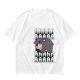 Olive t-shirt with screaming baby hippo and repeated A text
