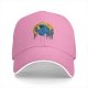 Black baseball cap with cookie monster godzilla and cookie print