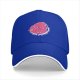 Black baseball cap with cartoon poop graphic and text print