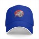 Black Baseball Cap With Anime Character Print On Red Circle