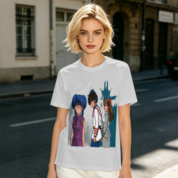Anime Character Graphic Olive Green T-Shirt