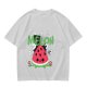 Olive T-Shirt With Cute Watermelon 'What A Melon' Graphic Design