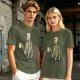 Olive Skeleton Holding Coffee Mug In Water Graphic T-Shirt
