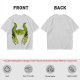Olive Green T-Shirt With Monster Horned Claw Graphic Print