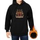 Black Hoodie with Vintage Graphic Crest Print