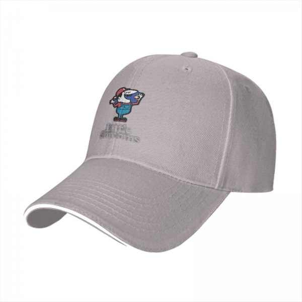 Black Baseball Cap With Cartoon Character Graphic Design