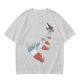 Olive T-Shirt With Melting Red White Blue Popsicle Print
